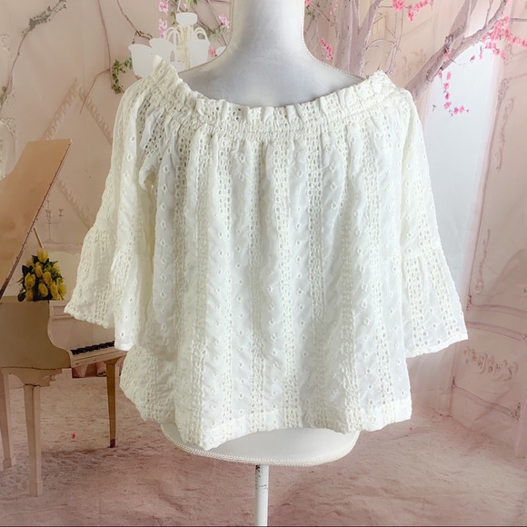 Anthropologie Floreat Eyelet off Shoulder - Picture 8 of 10